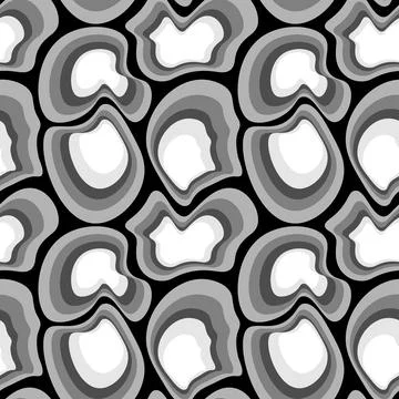 Illustration Seamless pattern on a square background - asymmetrical fantasy s 스톡 일러스트