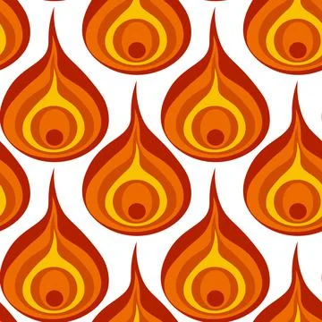 Illustration A seamless pattern on a square background - a peacock feather or Stock Illustration