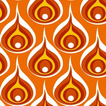 Illustration A seamless pattern on a square background - a peacock feather or Stock Illustration