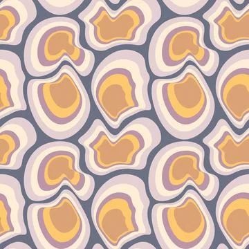 Illustration Seamless pattern on a square background - asymmetrical fantasy s Stock Illustration