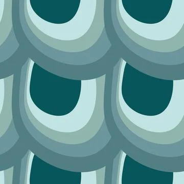 Illustration A seamless pattern on a square background - the scales of a fish Illustrazione stock
