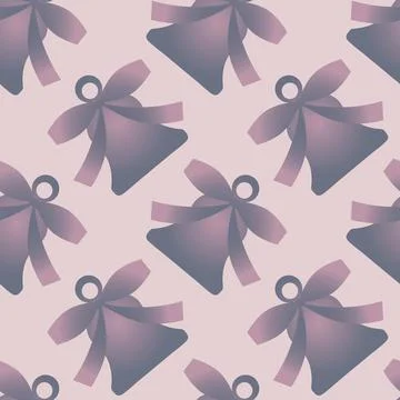 Illustration A seamless pattern on a square background - a bell. Design eleme Stock Illustration