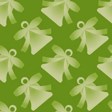 Illustration A seamless pattern on a square background - a bell. Design eleme Illustrazione stock