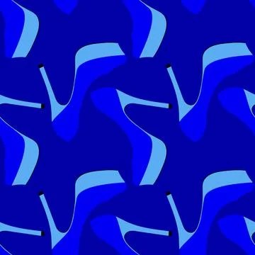 Illustration Seamless pattern on a square background - beautiful shoes on a h Illustrazione stock