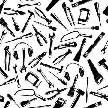 Illustration Seamless Pattern Tools Stock Illustration