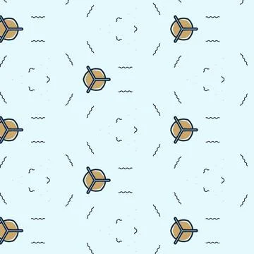 Illustration of a seamless pattern of triangles and circles isolated on a light 写真素材