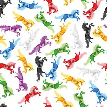 Illustration seamless Pattern Unicorn Illustrazione stock