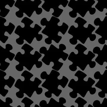 Illustration - Seamless texture, pattern - puzzles. Minimalism, pastiche. Stock Illustration