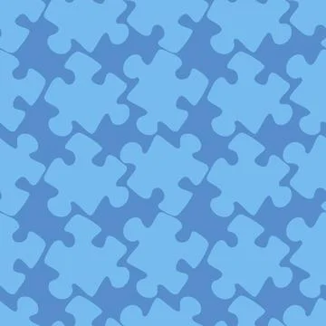Illustration - Seamless texture, pattern - puzzles. Minimalism, pastiche. Stock Illustration