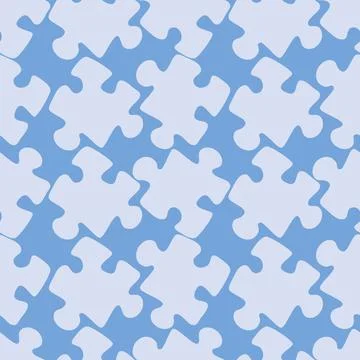 Illustration - Seamless texture, pattern - puzzles. Minimalism, pastiche. Stock Illustration