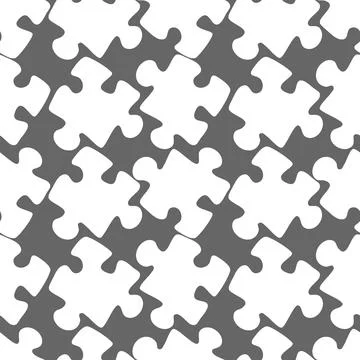 Illustration - Seamless texture, pattern - puzzles. Minimalism, pastiche. Stock Illustration
