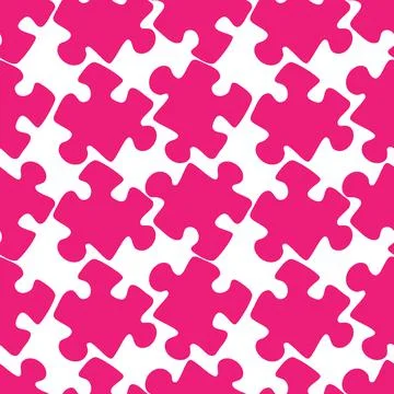 Illustration - Seamless texture, pattern - puzzles. Minimalism, pastiche. Stock Illustration