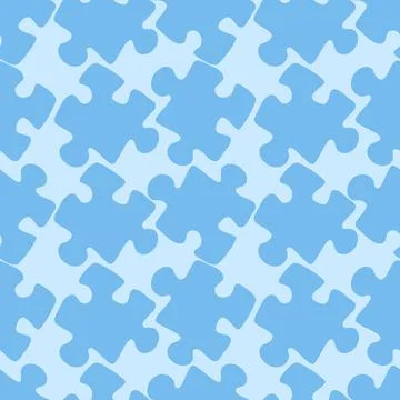 Illustration - Seamless texture, pattern - puzzles. Minimalism, pastiche. Stock Illustration