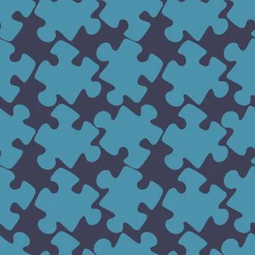 Illustration - Seamless texture, pattern - puzzles. Minimalism, pastiche. Stock Illustration