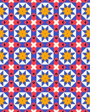 Illustration of a seamless tile pattern background Stock Illustration