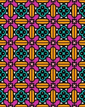 Illustration of seamless tile patterns Illustrazione stock