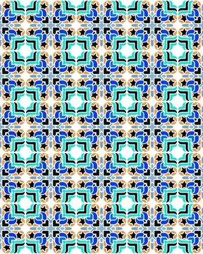 Illustration of seamless tile patterns Illustrazione stock