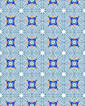Illustration of seamless tile patterns Stock Illustration