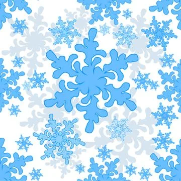 Illustration Seamless Winter Texture with Snowflake Stock Illustration