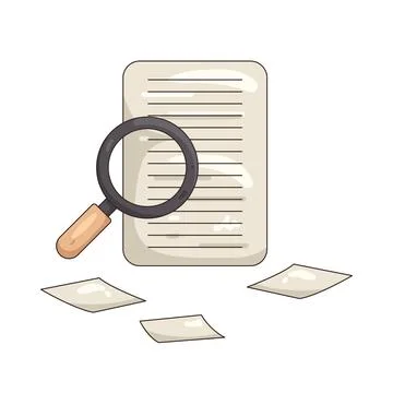 Illustration of search document Stock Illustration