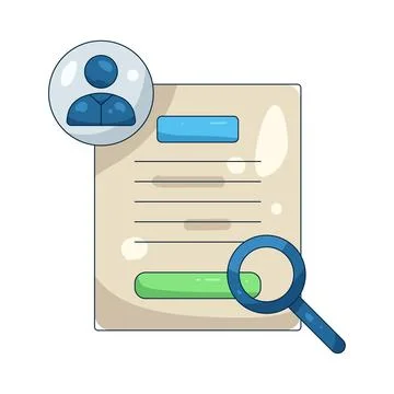 Illustration of search document Stock Illustration