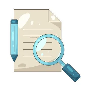 Illustration of Search document Stock Illustration