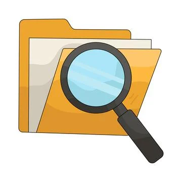 Illustration of Search folder Stock Illustration