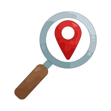 Illustration of search location 스톡 일러스트
