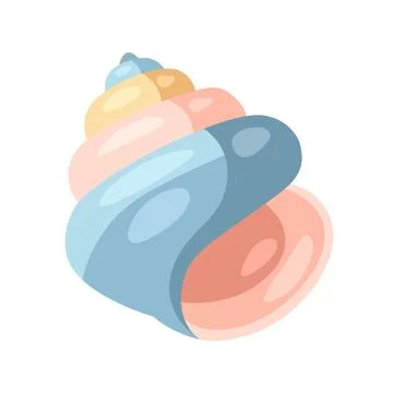 Illustration of seashell. Stock Illustration