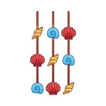 Illustration of seashell ornament 스톡 일러스트