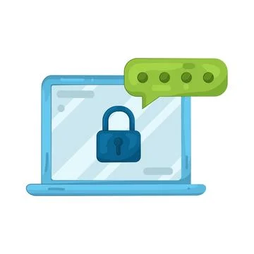 Illustration of Secure account login Stock Illustration
