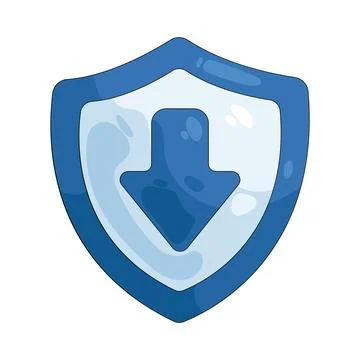 Illustration of secure download Stock Illustration