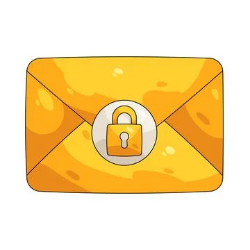 Illustration of Secure email 스톡 일러스트