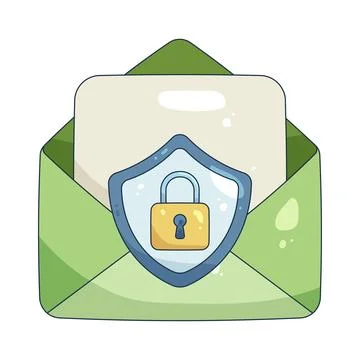Illustration of secure email Stock Illustration