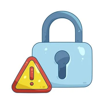 Illustration of security alert Stockillustratie