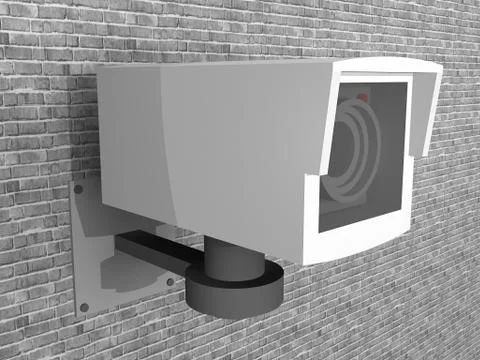 Illustration of a security camera Stock Illustration