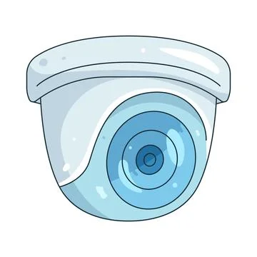 Illustration of security camera 스톡 일러스트