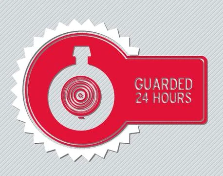 Illustration of security camera, security cameras icons, vector illustration Stock Illustration