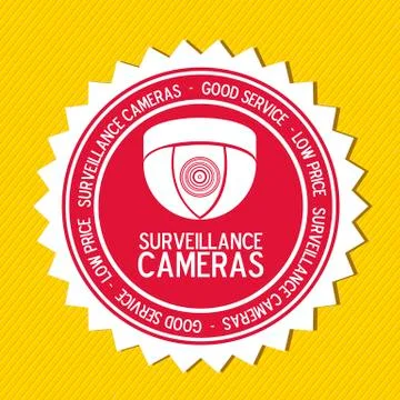 Illustration of security camera, security cameras icons, vector illustration Stock Illustration