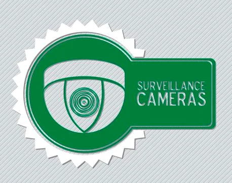 Illustration of security camera, security cameras icons, vector illustration Illustrazione stock