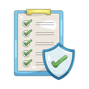 Illustration of security checklist Stock Illustration