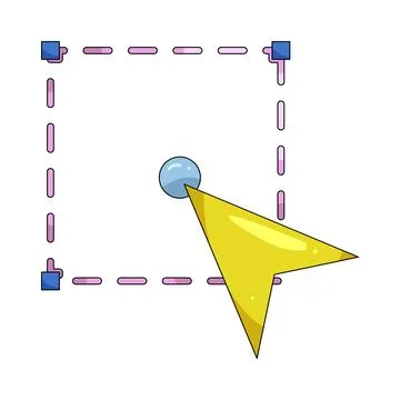 Illustration of selection tool Illustrazione stock