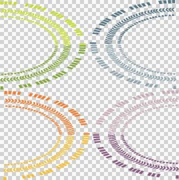 Illustration of a semicircle, a ring 库存插图