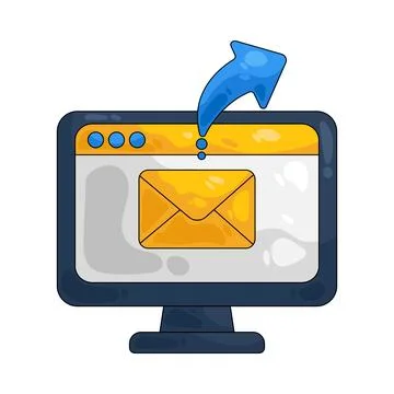 Illustration of Send mail Stock Illustration