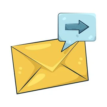 Illustration of Send message Illustrazione stock