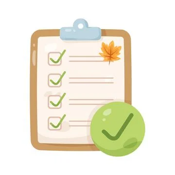 Illustration of september checklist Stock Illustration