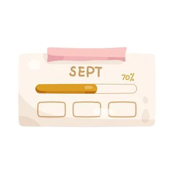 Illustration of September progress Stock Illustration