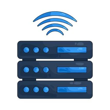 Illustration of server Stockillustratie