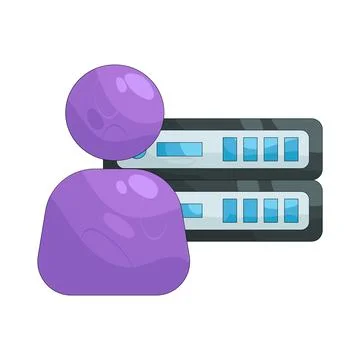 Illustration of Server rack 스톡 일러스트