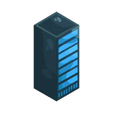 Illustration of Server rack 스톡 일러스트